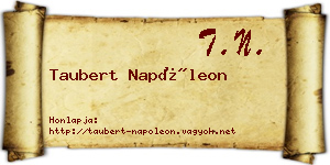 Taubert Napóleon névjegykártya
